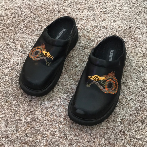 Dr. Martens Other - Dr Martens Slide on Chinese Dragon Rare Mule UK 4